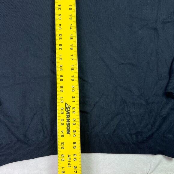 Brooks Brothers 346 Sweater Mens Large Blue Merino Wool Long Sleeve V Neck - Picture 3 of 6